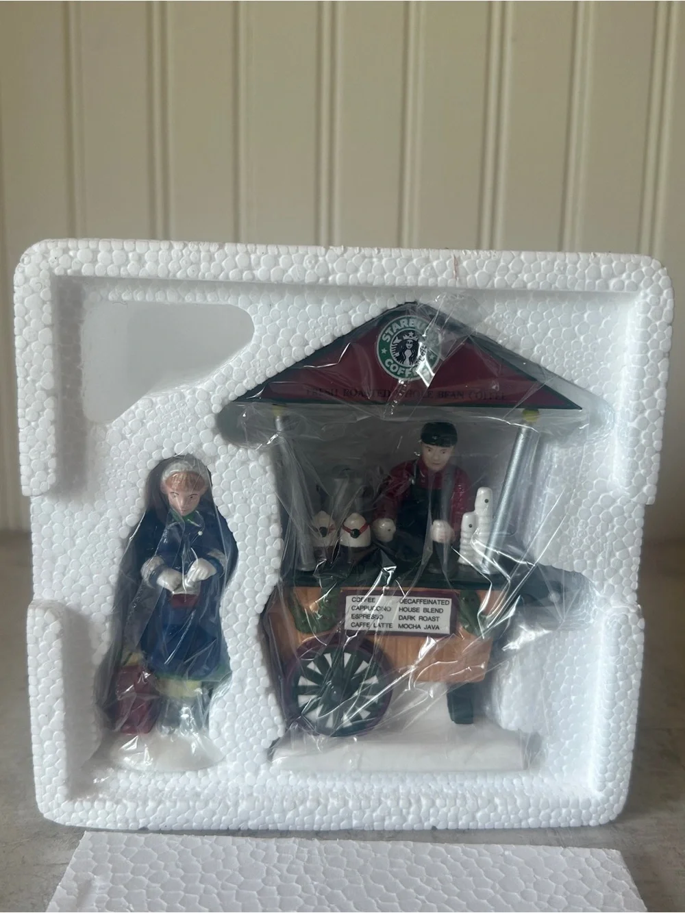 Department 56 Snow Village Starbucks Coffee Cart Brand New #54870 Accessory 2 pc